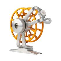 Carretilha De Pesca No Gelo Mini Ultraleve DEUKIO, Cor Brilhante, Totalmente Metálica, Frente Com Carretilha De Pesca No Gelo Mini Ultraleve DEUKIO, Cor Brilhante, Totalmente Metálica, Frente Com