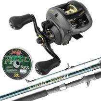 Carretilha De Pesca Vt 10 Vara Laguna 15-30lb Linha