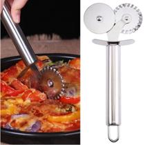 Carretilha Dupla Cortador Inox Massa Pastel Pizza