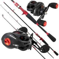 Carretilha M21 Pro + Vara 1,50m 10-20lb Pesca 10kg Albatroz Carretilha M21 Pro + Vara 1,50m 10-20lb Pesca 10kg Albatroz