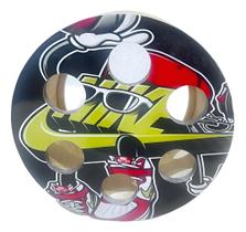 Carretilha Madeira 10 Polegadas Desenhada Pipa Cor:Desenho 3