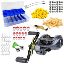 Carretilha Montana Speed Lançamento + Estojo Iscas Sino Boia