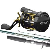 Carretilha Perfil Alto Caster Power Plus Vara 1,80mt 30lbs Carretilha Perfil Alto Caster Power Plus Vara 1,80mt 30lbs