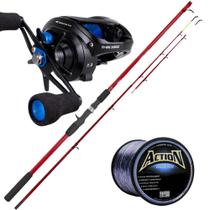 Carretilha Tigon Bg 300 Vara Para Carretilha 2,10mt Kit 20kg Carretilha Tigon Bg 300 Vara Para Carretilha 2,10mt Kit 20kg