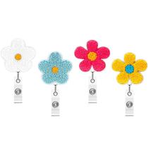 Carretilhas para Crachá de Enfermeira Doromy 4 Unidades com Presilhas Retráteis em Formato de Flor Carretilhas para Crachá de Enfermeira Doromy 4 Unidades com Presilhas Retráteis em Formato de Flor