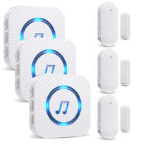 Carrilhão de porta: alarme sem fio SanJie, alcance de 152 m, 55 sinos