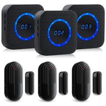 Carrilhão de porta sem fio SanJie 800m, alcance 55 sinos, 5 volumes