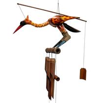 Carrilhão de vento de bambu Cohasset Phoenix Bobbing Head Bird Carrilhão de vento de bambu Cohasset Phoenix Bobbing Head Bird
