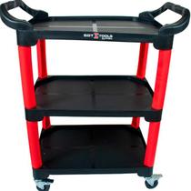 Carrinho 3 bandejas vermelho sgt Carrinho 3 bandejas vermelho sgt