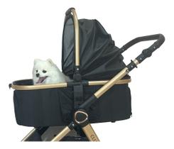 Carrinho 3 em 1 Pets P/Cães e Gatos C/Selo Inmetro Preto Carrinho 3 em 1 Pets P/Cães e Gatos C/Selo Inmetro Preto