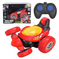 Carrinho 360 Crazy Controle Remoto Rodas Giratórias Luzes LED Manobras Radicais
