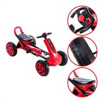 Carrinho A Pedal Kart Infantil Vermelho 1453 Unitoys