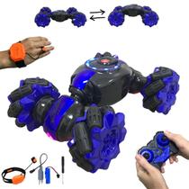 Carrinho Acrobatico Regogio Controle Remoto Azul