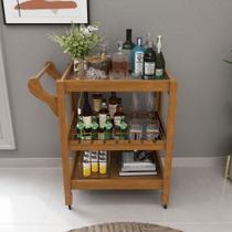 Carrinho Adega Multiuso Server c/ Rodízios Madeira Carrinho Adega Multiuso Server c/ Rodízios Madeira