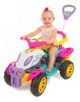 Carrinho Andador De Passeio Infantil Quadriciclo Com Empurrador Maral Carrinho Andador De Passeio Infantil Quadriciclo Com Empurrador Maral