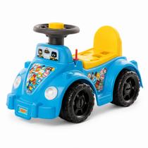 Carrinho Andador Infantil Ketokinha Dog Menino Azul com Empurrador Segurança e Conforto