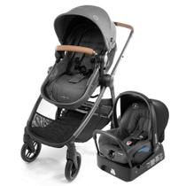 Carrinho Anna Cor Grey Com Bebê Conforto E Base Maxi Cosi