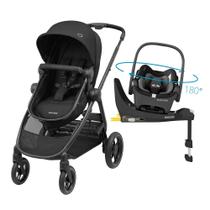 Carrinho Anna³ Black Bebê Conforto e Base Isofix Maxi Cosi