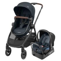 Carrinho Anna³ cor graphite Bebê Conforto e Base Maxi Cosi