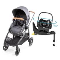 Carrinho Anna³ Grey Com Bebê Conforto e Base Isofix Maxi Cosi