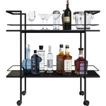 Carrinho Aparador Barzinho Adega Buffet Sala Rodinhas Preto Carrinho Aparador Barzinho Adega Buffet Sala Rodinhas Preto