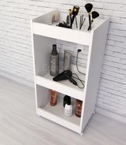 Carrinho Auxiliar C/ 3 Prateleiras Salão de Beleza/ Estética - Compmovel