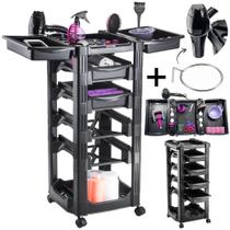 Carrinho Auxiliar Cabeleireiro Estética 4 Gaveta