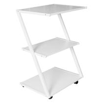 Carrinho Auxiliar Em Z Mesa Metálica 3 Prateleiras Branco Carrinho Auxiliar Em Z Mesa Metálica 3 Prateleiras Branco