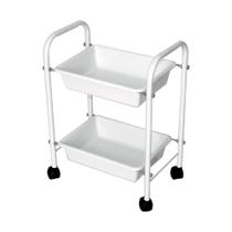 Carrinho Auxiliar Manicure / Porta Esmalte 2 Bandejas