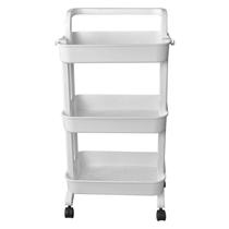 Carrinho Auxiliar Organizador Rodas 360 Multiúso 3 Bandejas