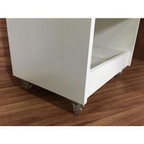 Carrinho Auxiliar Para Manicure Com 3 Bandejas em Mdf com rodinhas
