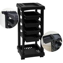 Carrinho Auxiliar Preto Para Cabeleireiro - Santa Clara
