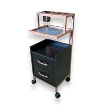 Carrinho Auxiliar Salão Clínica Estética Beleza Cor Premium Luxxuria Móveis