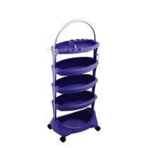 Carrinho Auxiliar Salão de Beleza 4 Bandejas com Tomada Dompel Multibell Roxo Carrinho Auxiliar Salão de Beleza 4 Bandejas com Tomada Dompel Multibell Roxo