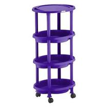 Carrinho Auxiliar Salão de Beleza e Cabeleireiro Clean, Roxo - Dompel Carrinho Auxiliar Salão de Beleza e Cabeleireiro Clean, Roxo - Dompel