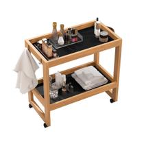 Carrinho Auxiliar Suporte Para Esmalte Com Rodinhas Preto Movelove