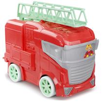 Carrinho Baby Truck Bombeiro Com Escada Giratória Manual