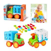 Carrinho Baby Truck Encaixes Cubo Branco - Roma