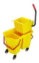 Carrinho Balde Expremedor Mop Para 2 Águas Com Rodas E Dreno Carrinho Balde Expremedor Mop Para 2 Águas Com Rodas E Dreno