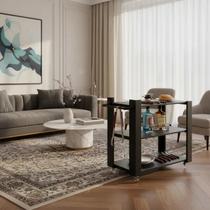 Carrinho Bar Adega Mesa Auxiliar de Apoio Churrasqueira Cozinha Sala Multiuso Preto Carrinho Bar Adega Mesa Auxiliar de Apoio Churrasqueira Cozinha Sala Multiuso Preto