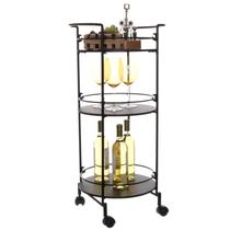Carrinho Bar Circular pra Sala de Jantar