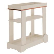 Carrinho Bar Com Rodizios 80 Cm 4627 Off White Arly Carrinho Bar Com Rodizios 80 Cm 4627 Off White Arly