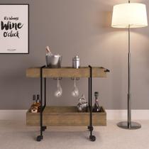 Carrinho Bar Estilo Industrial 90x33cm Freedom Móvel na Caixa Carrinho Bar Estilo Industrial 90x33cm Freedom Móvel na Caixa