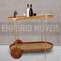 Carrinho Bar Moscato Dourado Arfer Decor