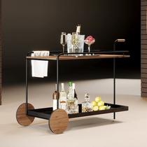 Carrinho Bar Retangular Sala de Jantar Agnes Montanhês