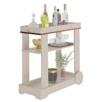 Carrinho Bar Rose Off White Artely