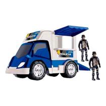 Carrinho Base Móvel da Polícia com Guardas - 0137 - Samba Toys Carrinho Base Móvel da Polícia com Guardas - 0137 - Samba Toys