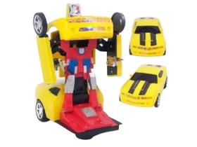 Carrinho Bate Bate Volta Camaro Amarelo Vira Robo Trasformes Carrinho Bate Bate Volta Camaro Amarelo Vira Robo Trasformes