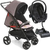 Carrinho Bebe Conforto Base Galzerano Maranello Rosa Preto