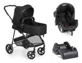 Carrinho Bebê Conforto Moisés Napoli Travel System Galzerano Cor Preto